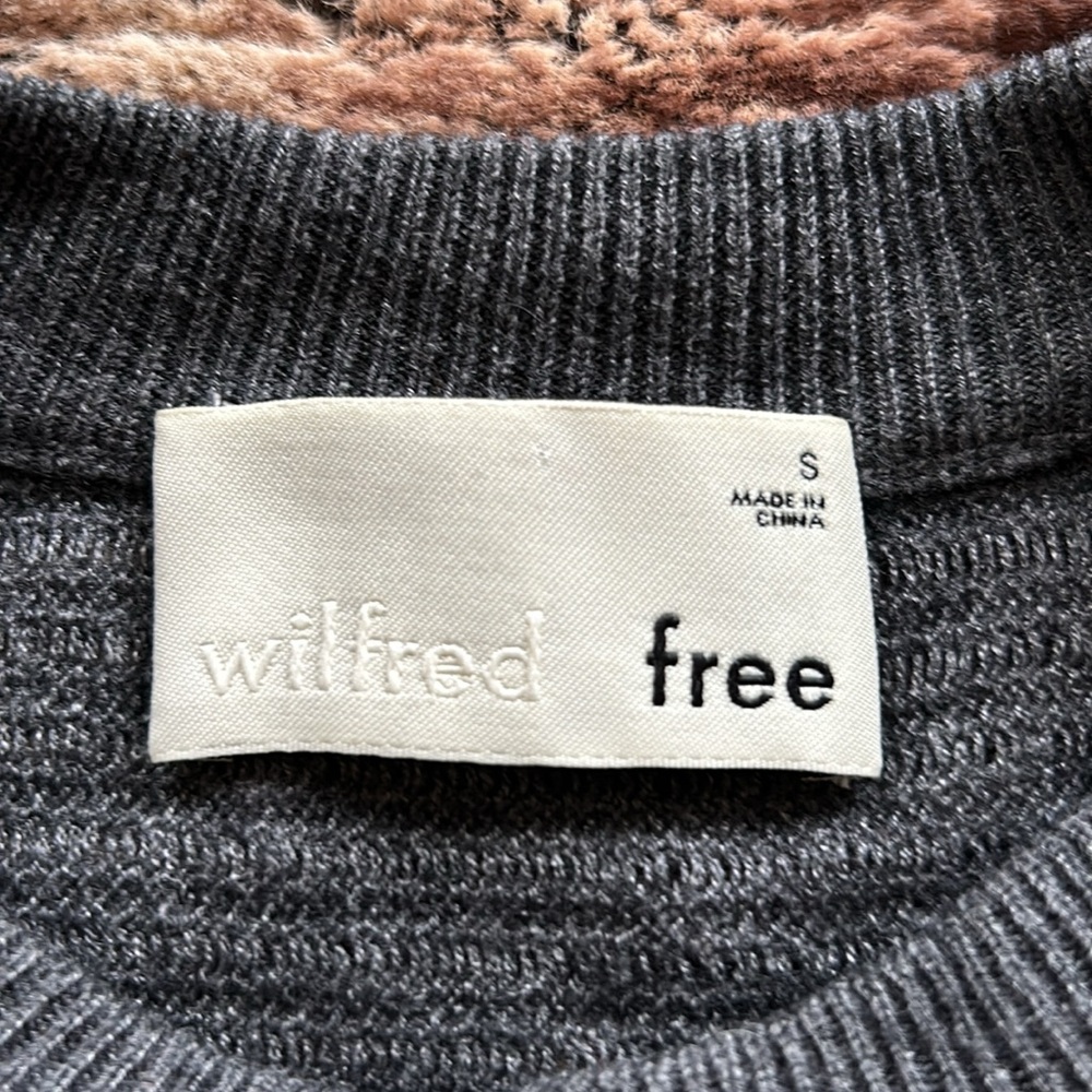 Aritzia Wilfred Free Lolan Sweater Charcoal Grey Wool Blend - Picture 5 of 7